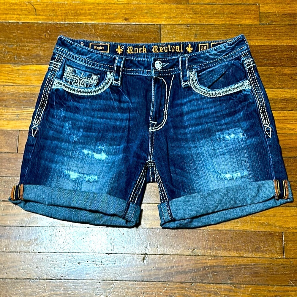 Rock Revival “Kaylee” Easy Bermuda Shorts, Sz 29